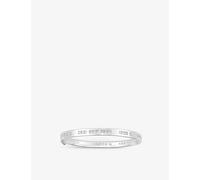 Apm Monaco Womens Apm Monaco Bonheur Morse Code Sterling-Silver and Cubic Zirconia Bangle Silver S