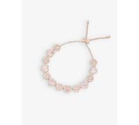 Apm Monaco Womens Apm Monaco Heart and Dot 18ct Rose Gold-Plated Brass, Zirconia and Pink Nacre Bracelet Rose Gold