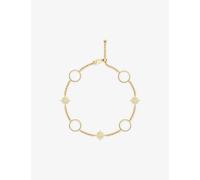Apm Monaco Womens Apm Monaco White Nacre Météorites 18ct Yellow Gold-Plated Bracelet 18K Gold Plated S