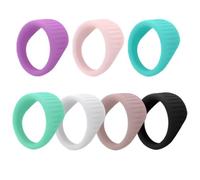 APMGONT 7 PCS Silicone Ring Men, Mens Silicone Wedding Band, Rubber Wedding Rings For Men, Rubber Engagement Ring for Lover Friends Fitness Outdoor Sports (18.2)