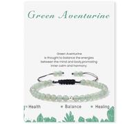 APMGONT Natural Stone Healing Crystal Bracelets Gemstone Bead Bracelets for Women Adjustable Natural Stone Bracelet Yoga Meditation Gifts Friendship Birthday for Women Teen Girls (Green Aventurine)