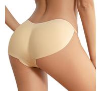 APMGONT Women Padded Bum Shapewear Butt Lifter Shapewear for Women Butt Enhancer Underwear Silicone Bum and Hip Pads Control Knickers Padded Hip Enhancer (UK, Alpha, XL, Regular, Regular, Skin)