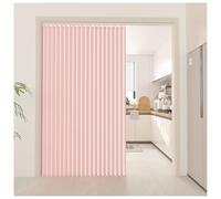 APMOE Home Room Darkening Door Curtains, Privacy Pleated Folding Curtain With Magnetic Closure Closet Door Curtains for Temporary Door Solutions Doorway Curtains(Pink,80x190cm)