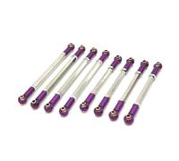 APMXQWIL Compatible With MN For MN128 MN86 MN86S MN86K MN86KS G500 1/12 8pcs Metal Link Rod Pull Rod Linkage Set RC Car Upgrade Parts Accessories RC Car Parts(Purple)