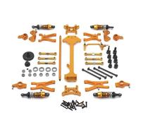 APMXQWIL Compatible With WLtoys A949 A959 A969 A979 1/18 RC Car Modification Accessories Metal Parts Kit Drive Shaft Shock Absorber Link Rod RC Car Parts(Yellow)