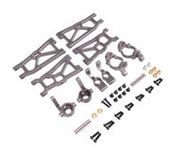 APMXQWIL Compatible With ZD For Racing DBX-10 1/10 Remote Control Car Upgrade Modification Parts Metal Rocker Arm Steering Cup 5-piece Set RC Car Parts(Grey)