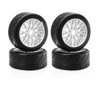 APMXQWIL RC Car Parts Compatible With Arrma For Felony For Limitless 1/7 RC Car Upgrade Parts Accessories 4pcs 100x42mm 42/100 Tire Tyre 17mm Wheel Hex(White)