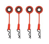APMXQWIL RC Car Parts Compatible With ARRMA For Senton For Granite For Typhon For Traxxas 1/10 4Pcs Silica Gel Car Body Clip Retainer Shell Fixed Buckle Lock(Red)