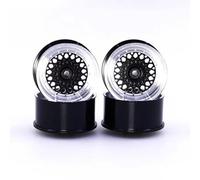 APMXQWIL RC Car Parts Compatible With Tamiya For MINI 4WD Rc Car Colored Wheel W/Aluminum Disc Middle Diameter Lightweight Wheels Self-made Parts(Black)