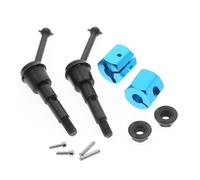 APMXQWIL RC Car Parts Compatible With Tamiya SW01 1/24 Monster Truck RC Car Upgrade Parts 2 Pcs Metal Drive Shaft CVD And Adapter Nut Set(Blue)