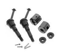 APMXQWIL RC Car Parts Compatible With Tamiya SW01 4WD 1/24 RC Car Upgrade Parts 2 Pcs Metal Drive Shaft CVD And Adapter Nut Set(Black)