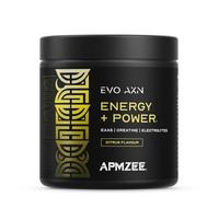 APMZEE EVO AXN Pre & Intra Workout Powder - Citrus 750g (~68 Servings) | Creatine Monohydrate + Full EAAs + Electrolytes | Natural Colours | Boosts Strength, Hydration | UK-Made