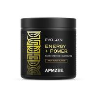 APMZEE EVO AXN Pre & Intra Workout Powder - Fruit Punch 750g (~68 Servings) | Creatine Monohydrate + Full EAAs + Electrolytes | Natural Colours | Boosts Strength, Hydration | UK-Made