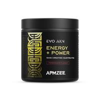 APMZEE EVO AXN Pre & Intra Workout Powder - Pomegranate 750g (~68 Servings) | Creatine Monohydrate + Full EAAs + Electrolytes | Natural Colours | Boosts Strength, Hydration | UK-Made