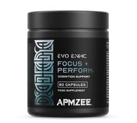 APMZEE Focus + Perform Supplement 60 Capsules | Nootropic Brain Supplement | Focus, Energy & Mental Clarity | L-Theanine 400mg, Citicoline, Bacopa Monnieri, Vitamin B | Caffeine Free