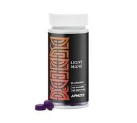 APMZEE Lion’s Mane Gummies | 60 Blueberry Flavoured Gummies | 500mg Lion’s Mane Extract per Gummy | Supports Memory, Focus & Mental Clarity | Daily Brain & Cognitive Health Supplement | Gelatin-Free,