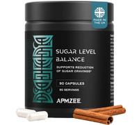 APMZEE Sugar Level Balance | 90 Capsules | Blood Sugar Support Supplement | Gymnema Sylvestre Complex with Cinnamon, Bilberry, Fenugr inger | Berberine Alternative | Metabolism Booster | UK Made