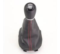 APNWVFO for Seat for Leon 1M1 2002 2003 2004 2005 2006 Car 5 Speed 6 Gear Stick Shift Knob Leather Boot Red Line 12mm Hole Car Gear Shift Knob(5 Speed)