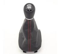 APNWVFO for Seat for Leon 1M1 2002 2003 2004 2005 2006 Car 5 Speed 6 Gear Stick Shift Knob Leather Boot Red Line 12mm Hole Car Gear Shift Knob(6 Speed)