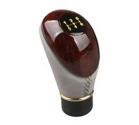 APNWVFO Wooden PU Leather Manual Gear Shift Knob Universal Car 5 Speeds Replacement Spare Part Lever Shifter Head Accessories Car Gear Shift Knob(Gray)