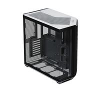 APNX V1 Dual-Chamber ATX Mid-Tower Airflow PC Case, Panoramic Glass Panels, 10 Fan Slots, 360mm Radiator Support, Angular Intake 16cmx2 Fan Bracket, GPU Mount, Cable Management, Type-C, Black/White