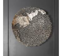 Apo Wall Sculpture - Coral Silver Metal