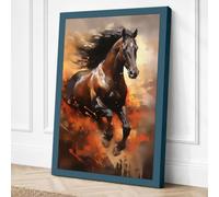 Apocalypse Horse Fantasy Canvas Wall Art Print 18x12 Inch