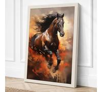 Apocalypse Horse Fantasy Canvas Wall Art Print 24x16 Inch