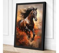 Apocalypse Horse Fantasy Canvas Wall Art Print 24x16 Inch