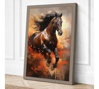 Apocalypse Horse Fantasy Canvas Wall Art Print 30x20 Inch