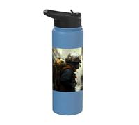 Apocalyptic City, a Lonely man Stainless Steel Insulated Water Bottle