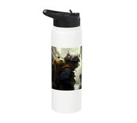 Apocalyptic City, a Lonely man Stainless Steel Insulated Water Bottle