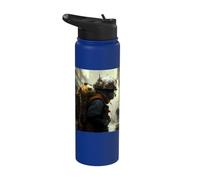 Apocalyptic City, a Lonely man Stainless Steel Insulated Water Bottle