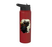 Apocalyptic City, a Lonely man Stainless Steel Insulated Water Bottle