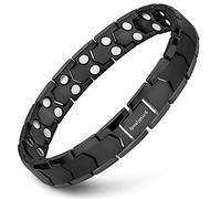 Apocalyptic-K Titanium Men's Magnetic Anklet, Men's Magnet Anklet,Eliminate Static Electricity (Black, 24.5cm/9.5 Inches)