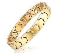 Apocalyptic-K Titanium Men's Magnetic Anklet, Men's Magnet Anklet,Eliminate Static Electricity (Gold, 24.5cm/9.5 Inches)