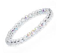 Apocalyptic-K Women'S Crystal Stone Bracelet Series，Crystal Bracelet, (White Crystal Bracelet，6MM)