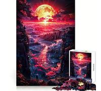 Apocalyptic Sunset - Dreamscape Valley for Adults 1000 Piece Puzzle Cognitive Train Clean Connection Pattern Build Room Art (38x26cm)