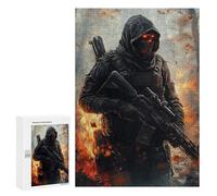 Apocalyptic Warrior with Red Eyes Puzzle 1000 Teile Schwer Puzzle Spielzeug Lernspiel Impossible Herausforderungsspielzeug Für Erwachsene Kinder 300 PCS
