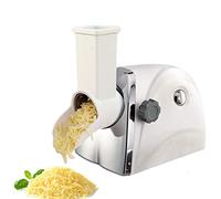 APOE Electric Cheese Grater Machine, Rotary Cheese Grater Stainless Steel, Multifunctional Electric Grater for Cheese and Vegetables, Cheese Shredder with 3 Detachable Drum Blades