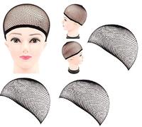 APOEM Free Size Hair Net Elastic Cap Full Head Hair Wig Cap For Women And Men Set Of 3 Pcs