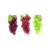 Apofly 3PCS Decorative Artificial Plastic Fruits, Realistic Fake Grape Vines Home Party Decor