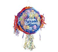 apofly Party Pinata Happy Birthday PiñAta Pull String for Children's Birthday Parties and Holiday Party Decorations Pink