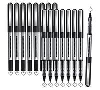 APOGO Rollerball Pens Black Gel Pens 16 Pack Gel Ink Rollerball Pens, 0.5mm Liquid Ink Rollerball Pens, Ballpoint Pens Writing Pens for Signature, Taking Notes, Office Pens/Stationary Supplies