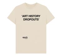 apoh Art History Dropouts Slogan Cream T-Shirt in Natural | Size: Medium apoh Natural M
