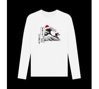 APOH Hokusai Santa Great Wave White Long Sleeve T-Shirt apoh White S
