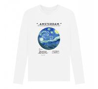 apoh Men's Amsterdam Vincent Van Gogh Long-Sleeved T-Shirt in White | Size: XL apoh White XL