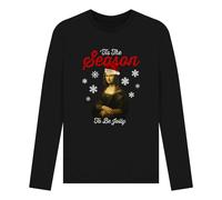 apoh Men's Mona Lisa Tis The Season Long-Sleeved T-Shirt in Black | Size: Small apoh Black S