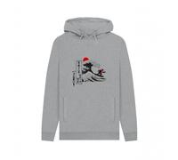 apoh Men's Santa Great Wave Hokusai Hoodie in Light Grey | Size: XL apoh Light Grey XL