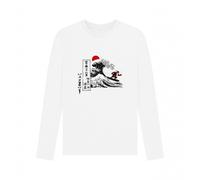 apoh Men's Santa Great Wave Hokusai T-Shirt in White | Size: 2XL apoh White 2XL